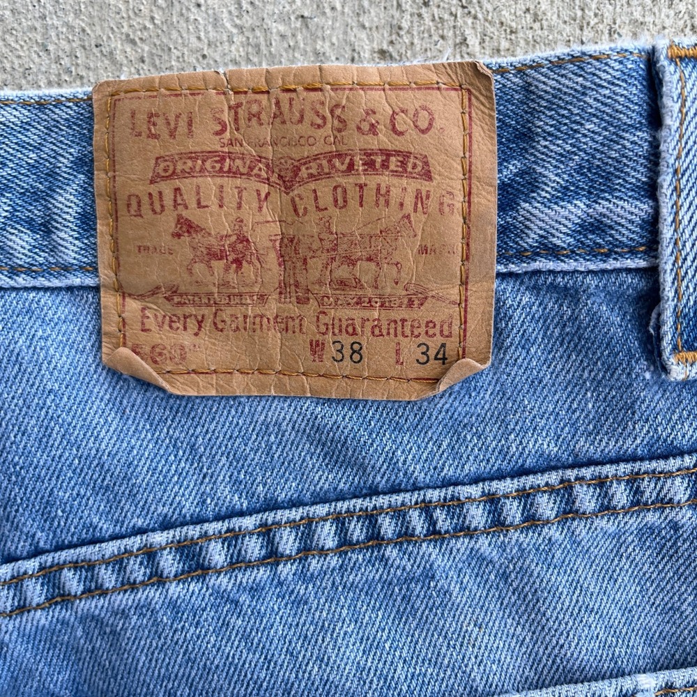 VTG Y2K Levi's 560 Loose Fit Tapered Fit‎ Jeans 2001 USA 38x34 - Picture 2 of 8